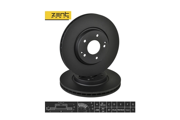 Z06288 Zentparts Тормозной диск (фото 1)