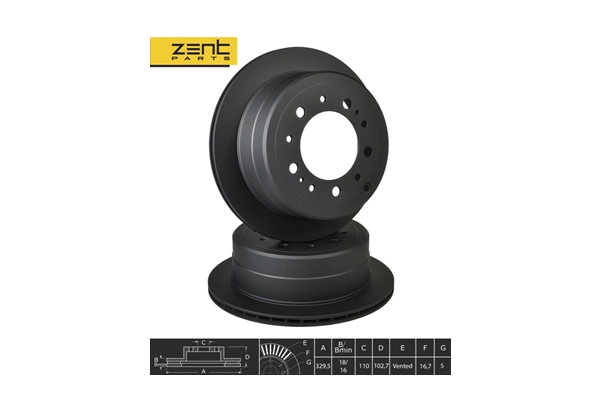 Z06291 Zentparts Тормозной диск (фото 1)