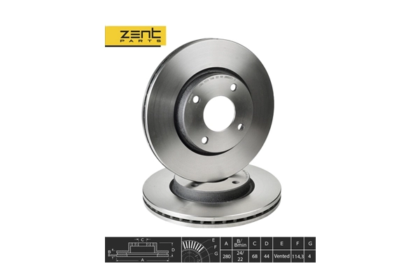 Z06042 Zentparts Тормозной диск (фото 1)