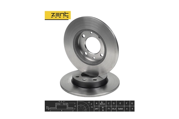 Z06006 Zentparts Тормозной диск (фото 1)
