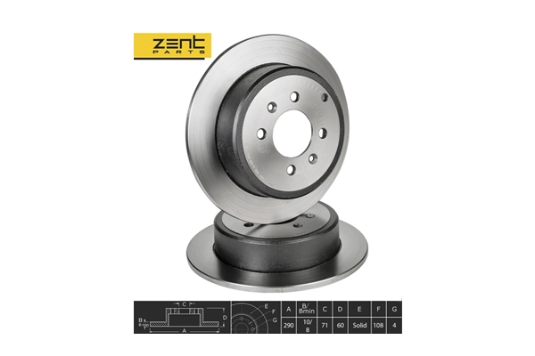 Z06033 Zentparts Тормозной диск (фото 1)