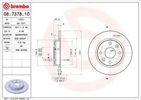 08.7378.10 BREMBO Тормозной диск (фото 3)