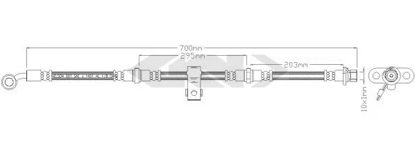 339268 GKN SPIDAN/LOEBRO Тормозной шланг (фото 1)
