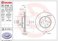 09.5736.14 BREMBO Тормозной диск (фото 3)