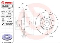 09.9997.10 BREMBO Тормозной диск (фото 3)