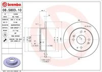 08.5803.10 BREMBO Тормозной диск (фото 3)