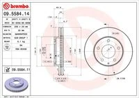 09.5584.14 BREMBO Тормозной диск (фото 3)