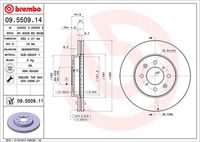 09.5509.14 BREMBO Тормозной диск (фото 3)