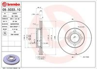 09.5033.10 BREMBO Тормозной диск (фото 3)