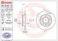 08.9136.10 BREMBO Тормозной диск (фото 2)