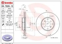 09.7928.10 BREMBO Тормозной диск (фото 3)