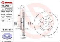 09.9468.14 BREMBO Тормозной диск (фото 3)