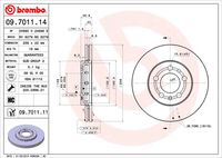 09.7011.14 BREMBO Тормозной диск (фото 3)