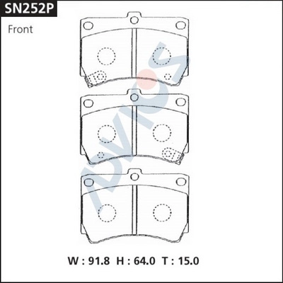 SN252P ADVICS Комплект тормозных колодок, дисковый тормоз (фото 1)