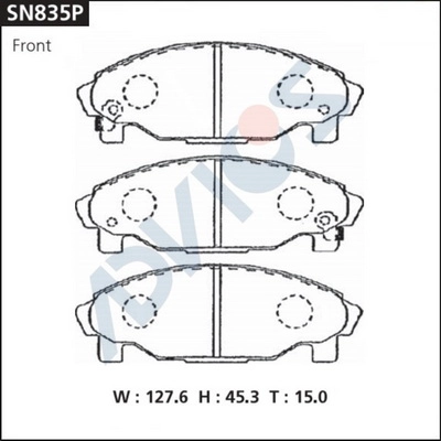 SN835P ADVICS Комплект тормозных колодок, дисковый тормоз (фото 1)