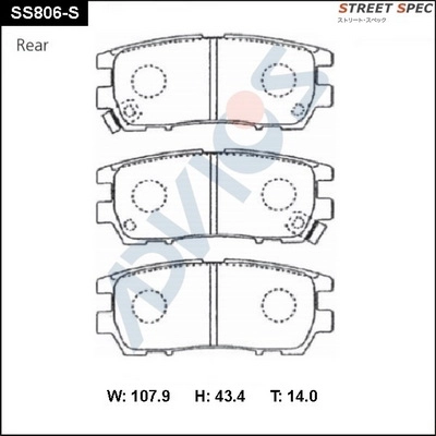 SS806-S ADVICS Комплект тормозных колодок, дисковый тормоз (фото 1)