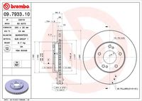 09.7933.10 BREMBO Тормозной диск (фото 3)