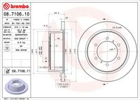 08.7106.10 BREMBO Тормозной диск (фото 3)