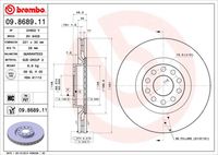 09.8689.11 BREMBO Тормозной диск (фото 3)