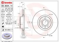 09.9534.14 BREMBO Тормозной диск (фото 3)