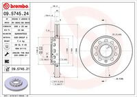 09.5745.24 BREMBO Тормозной диск (фото 3)