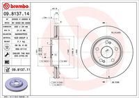 09.8137.14 BREMBO Тормозной диск (фото 3)