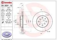 09.9591.10 BREMBO Тормозной диск (фото 3)