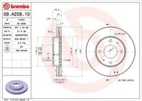 09.A258.10 BREMBO Тормозной диск (фото 3)