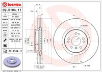 09.R104.11 BREMBO Тормозной диск (фото 3)