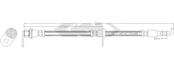339301 GKN SPIDAN/LOEBRO Тормозной шланг (фото 1)