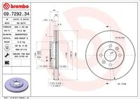 09.7292.34 BREMBO Тормозной диск (фото 3)