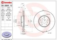 09.6806.10 BREMBO Тормозной диск (фото 3)