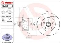 08.2981.10 BREMBO Тормозной диск (фото 3)