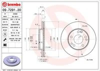 09.7291.20 BREMBO Тормозной диск (фото 3)