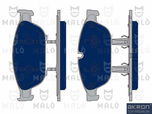 1050001 AKRON-MALÒ Комплект тормозных колодок, дисковый тормоз (фото 1)