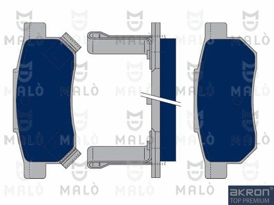 1050015 AKRON-MALÒ Комплект тормозных колодок, дисковый тормоз (фото 1)
