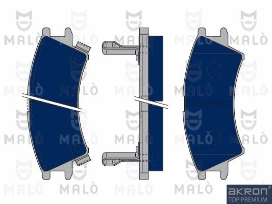 1050018 AKRON-MALÒ Комплект тормозных колодок, дисковый тормоз (фото 1)