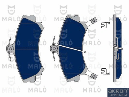 1050035 AKRON-MALÒ Комплект тормозных колодок, дисковый тормоз (фото 1)