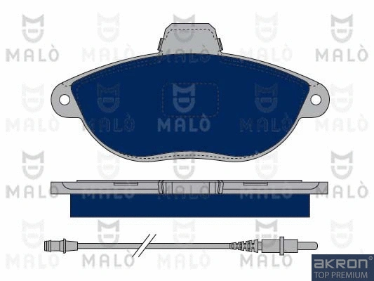 1050070 AKRON-MALÒ Комплект тормозных колодок, дисковый тормоз (фото 1)
