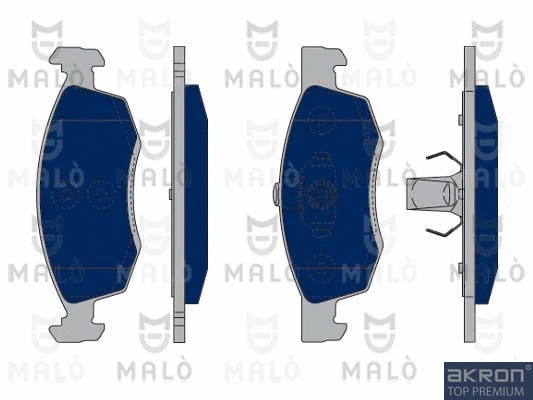 1050071 AKRON-MALÒ Комплект тормозных колодок, дисковый тормоз (фото 1)