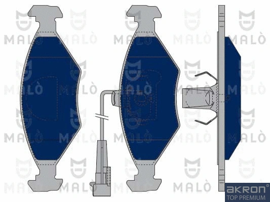 1050072 AKRON-MALÒ Комплект тормозных колодок, дисковый тормоз (фото 1)