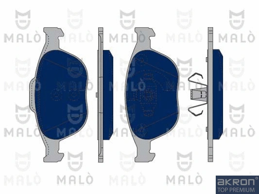 1050076 AKRON-MALÒ Комплект тормозных колодок, дисковый тормоз (фото 1)