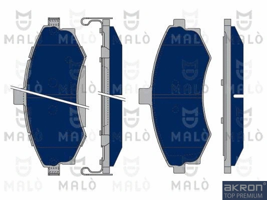 1050079 AKRON-MALÒ Комплект тормозных колодок, дисковый тормоз (фото 1)