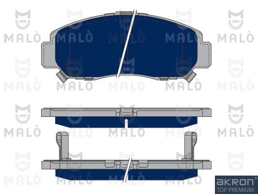 1050089 AKRON-MALÒ Комплект тормозных колодок, дисковый тормоз (фото 1)