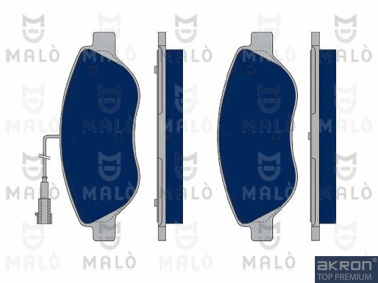 1050100 AKRON-MALÒ Комплект тормозных колодок, дисковый тормоз (фото 1)