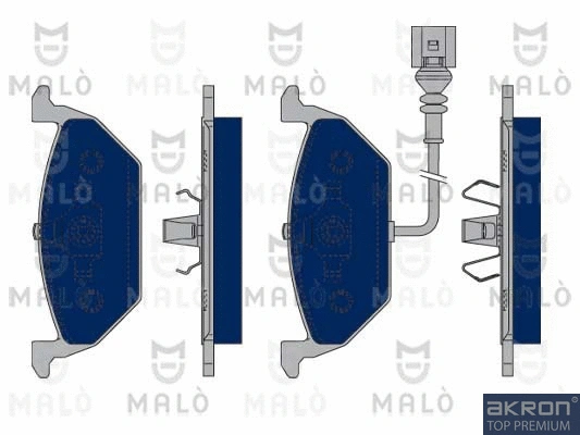 1050103 AKRON-MALÒ Комплект тормозных колодок, дисковый тормоз (фото 1)