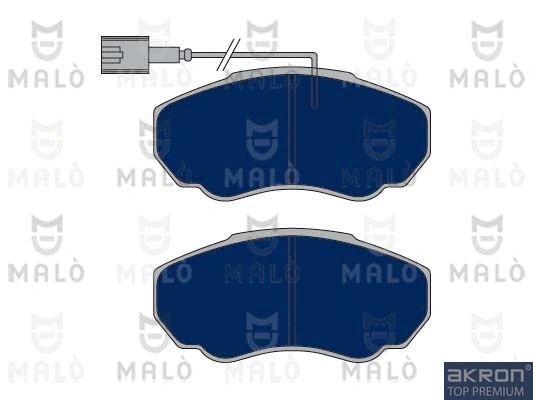 1050123 AKRON-MALÒ Комплект тормозных колодок, дисковый тормоз (фото 1)