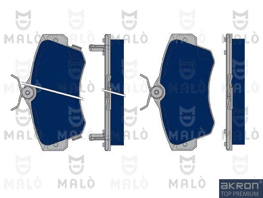 1050138 AKRON-MALÒ Комплект тормозных колодок, дисковый тормоз (фото 1)