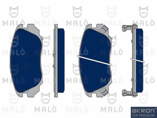 1050146 AKRON-MALÒ Комплект тормозных колодок, дисковый тормоз (фото 1)