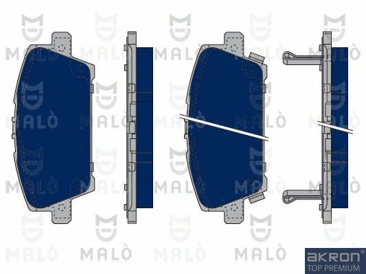 1050237 AKRON-MALÒ Комплект тормозных колодок, дисковый тормоз (фото 1)